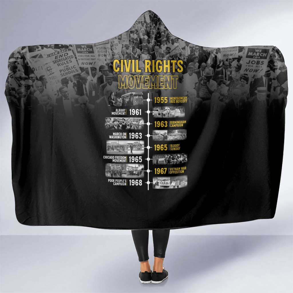 Black History Month Hooded Blanket Civil Rights Movement