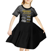Black History Month Kid Short Sleeve Dress Civil Rights Movement