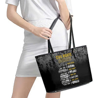 Black History Month Leather Tote Bag Civil Rights Movement