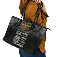 Black History Month Leather Tote Bag Civil Rights Movement