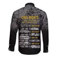 Black History Month Long Sleeve Button Shirt Civil Rights Movement