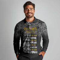 Black History Month Long Sleeve Polo Shirt Civil Rights Movement