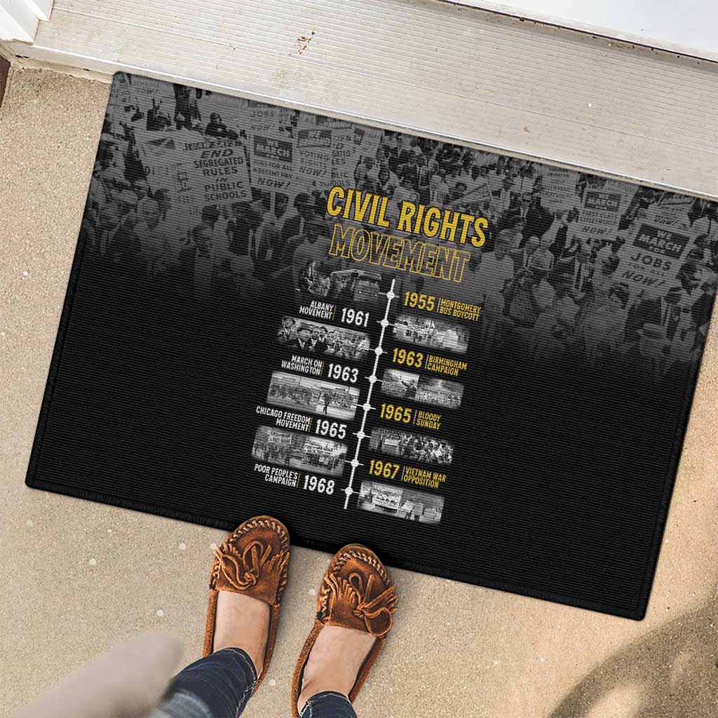 Black History Month Rubber Doormat Civil Rights Movement