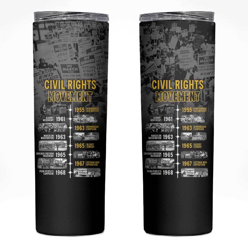 Black History Month Skinny Tumbler Civil Rights Movement