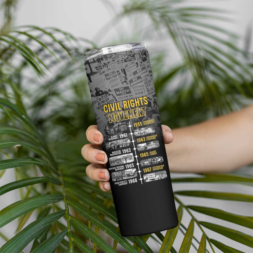 Black History Month Skinny Tumbler Civil Rights Movement