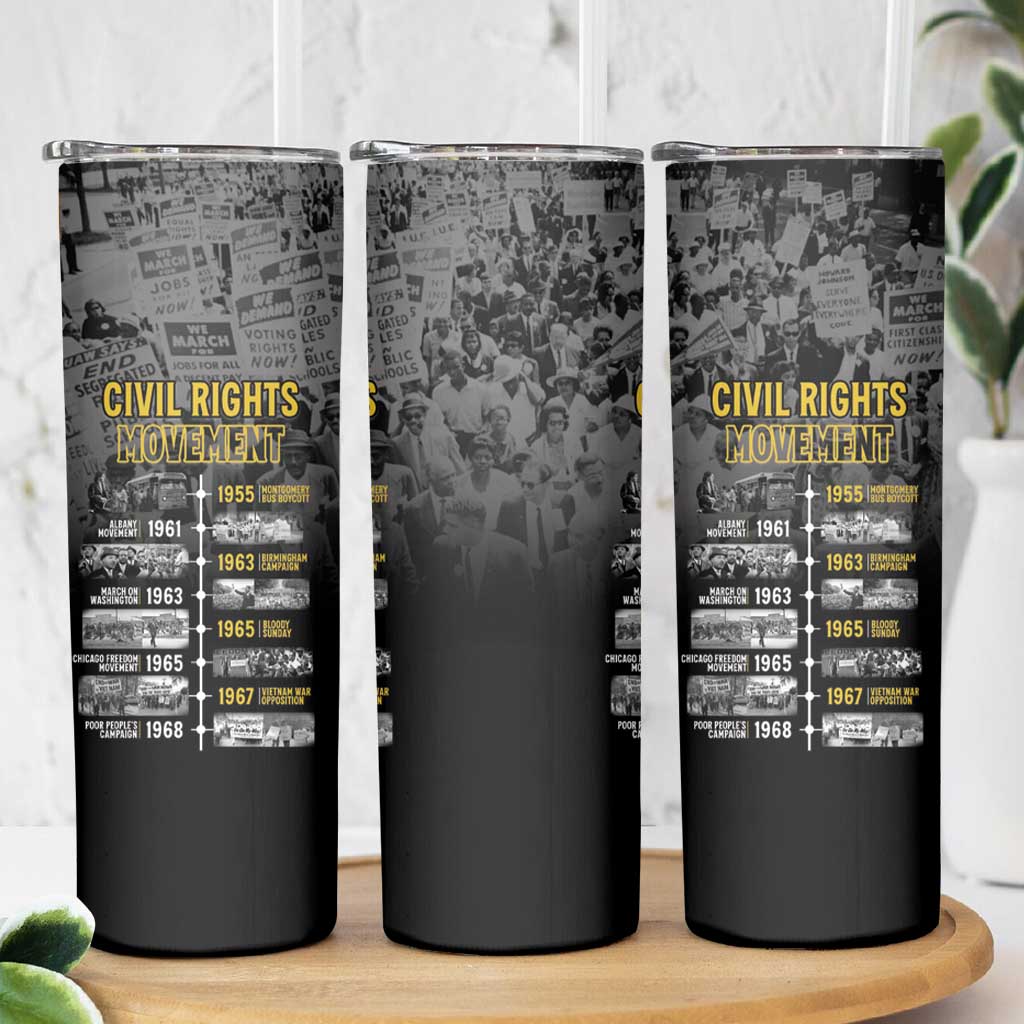 Black History Month Skinny Tumbler Civil Rights Movement