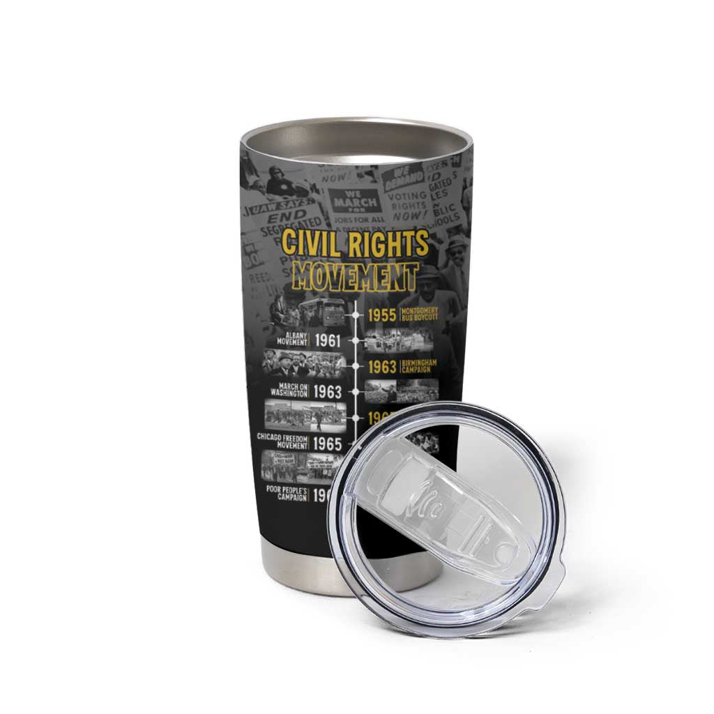 Black History Month Tumbler Cup Civil Rights Movement