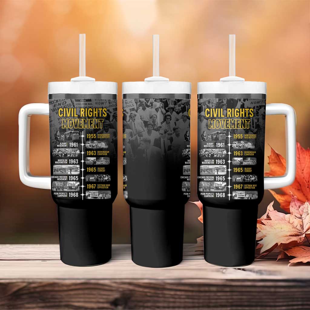 Black History Month Tumbler With Handle Civil Rights Movement
