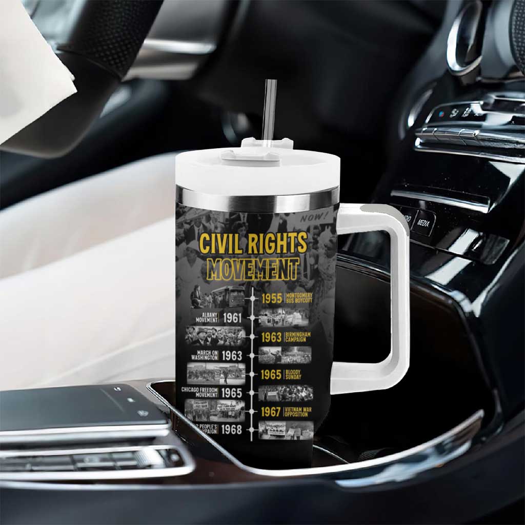 Black History Month Tumbler With Handle Civil Rights Movement