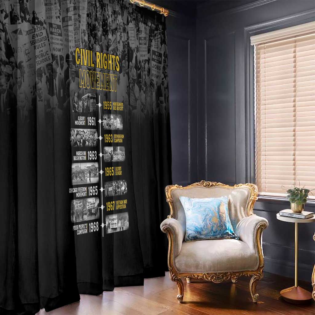 Black History Month Window Curtain Civil Rights Movement
