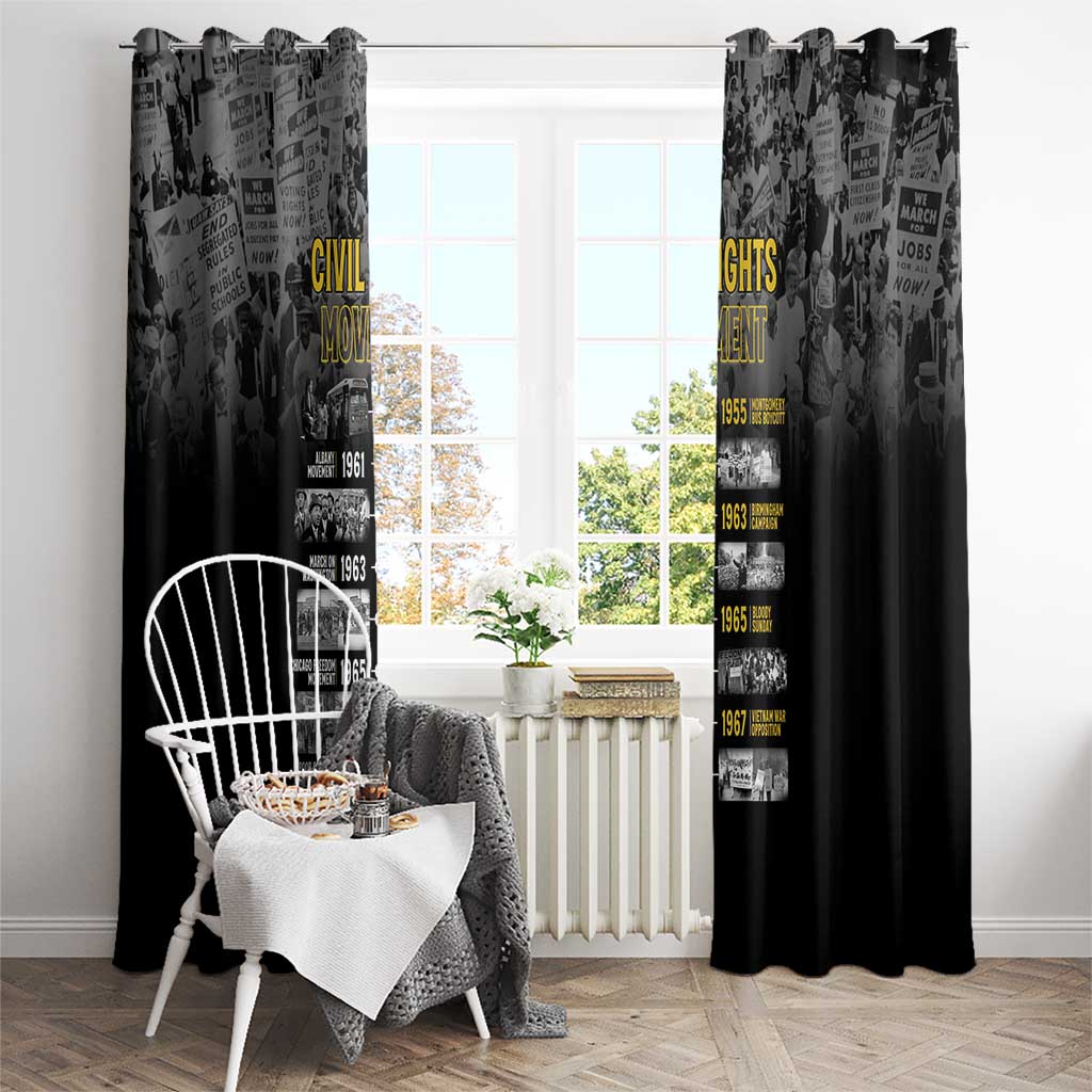 Black History Month Window Curtain Civil Rights Movement
