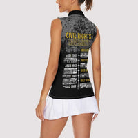 Black History Month Women Sleeveless Polo Shirt Civil Rights Movement