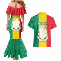 Personalised Guinea Couples Matching Mermaid Dress and Hawaiian Shirt Coat Of Arms Flag Style
