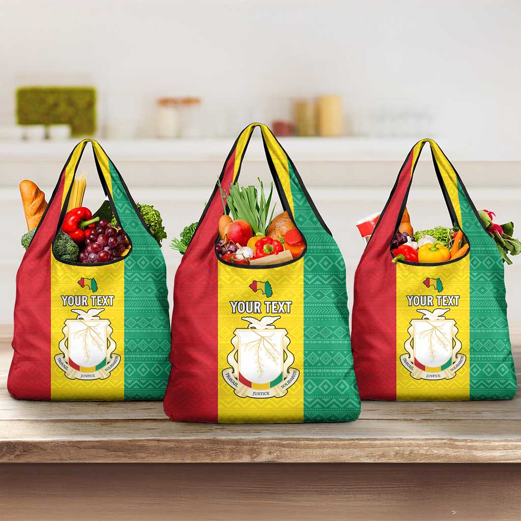 Personalised Guinea Grocery Bag Coat Of Arms Flag Style