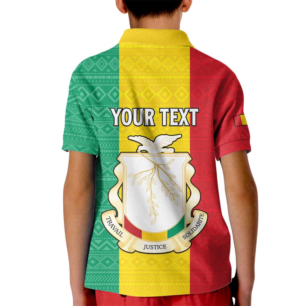 Personalised Guinea Kid Polo Shirt Coat Of Arms Flag Style