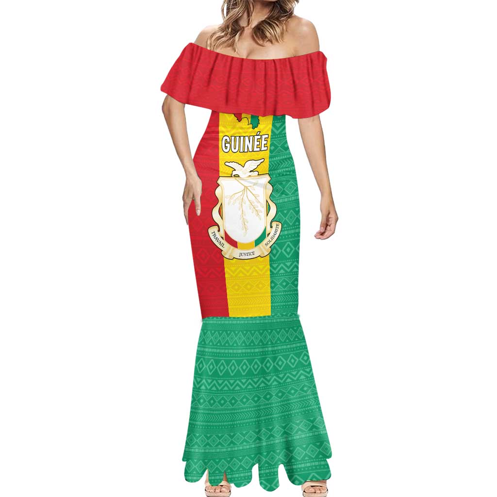 Personalised Guinea Mermaid Dress Coat Of Arms Flag Style