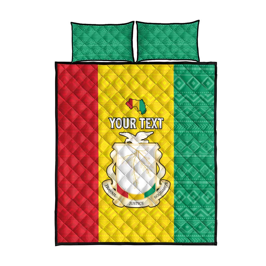 Personalised Guinea Quilt Bed Set Coat Of Arms Flag Style