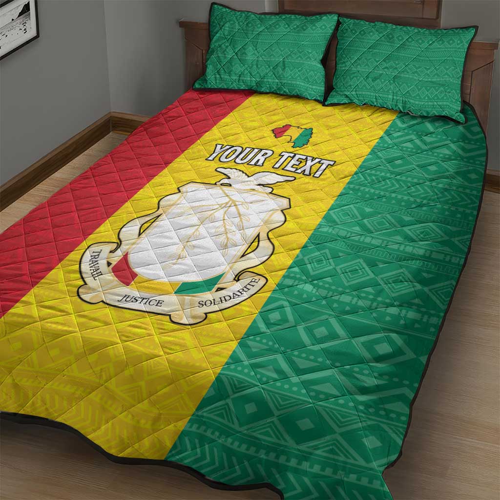 Personalised Guinea Quilt Bed Set Coat Of Arms Flag Style
