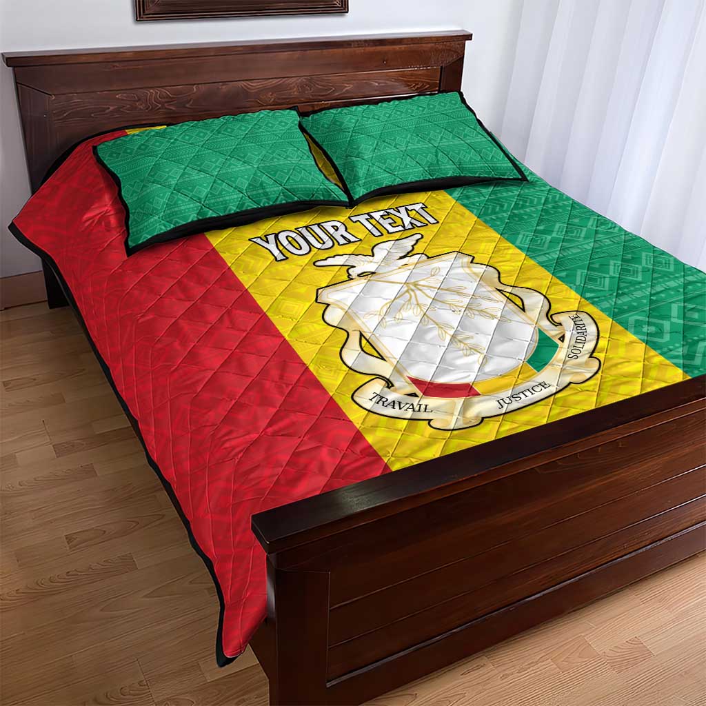 Personalised Guinea Quilt Bed Set Coat Of Arms Flag Style