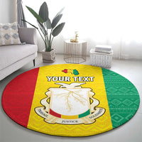 Personalised Guinea Round Carpet Coat Of Arms Flag Style