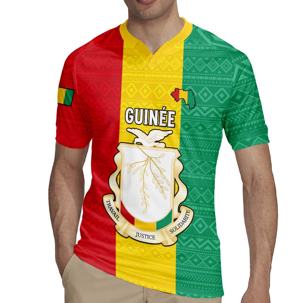 Personalised Guinea Rugby Jersey Coat Of Arms Flag Style