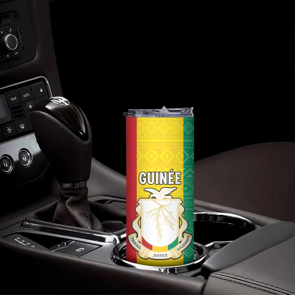 Personalised Guinea Skinny Tumbler Coat Of Arms Flag Style