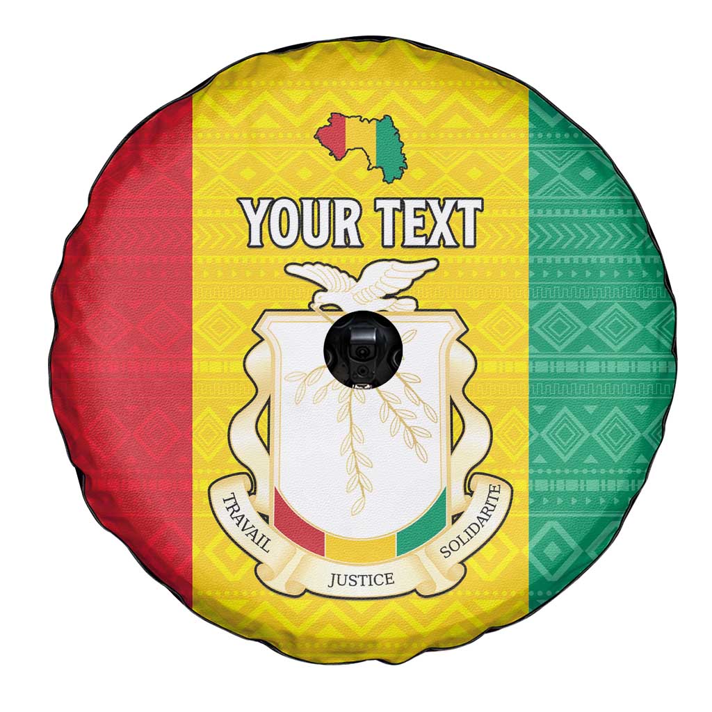Personalised Guinea Spare Tire Cover Coat Of Arms Flag Style