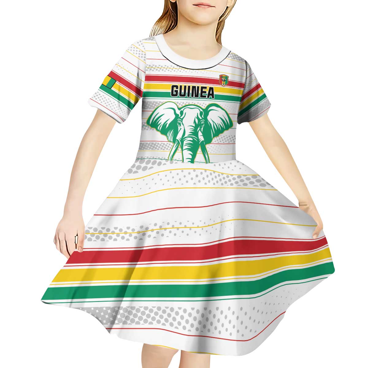 Custom Guinea Football Kid Short Sleeve Dress Go Champions