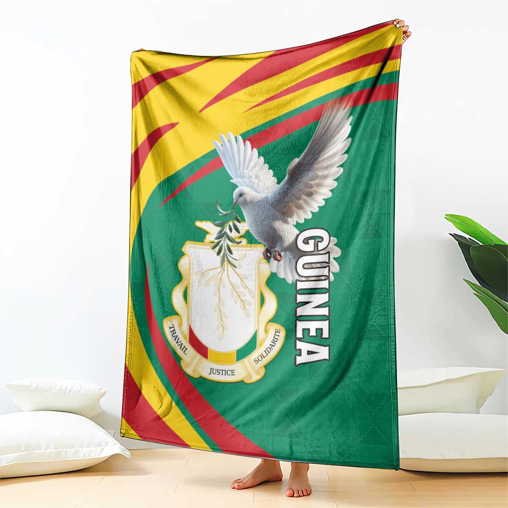 Guinea-Conakry Blanket Coat Of Arms With Pigeon
