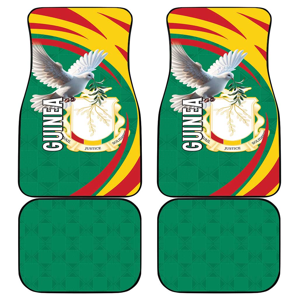 Guinea-Conakry Car Mats Coat Of Arms With Pigeon