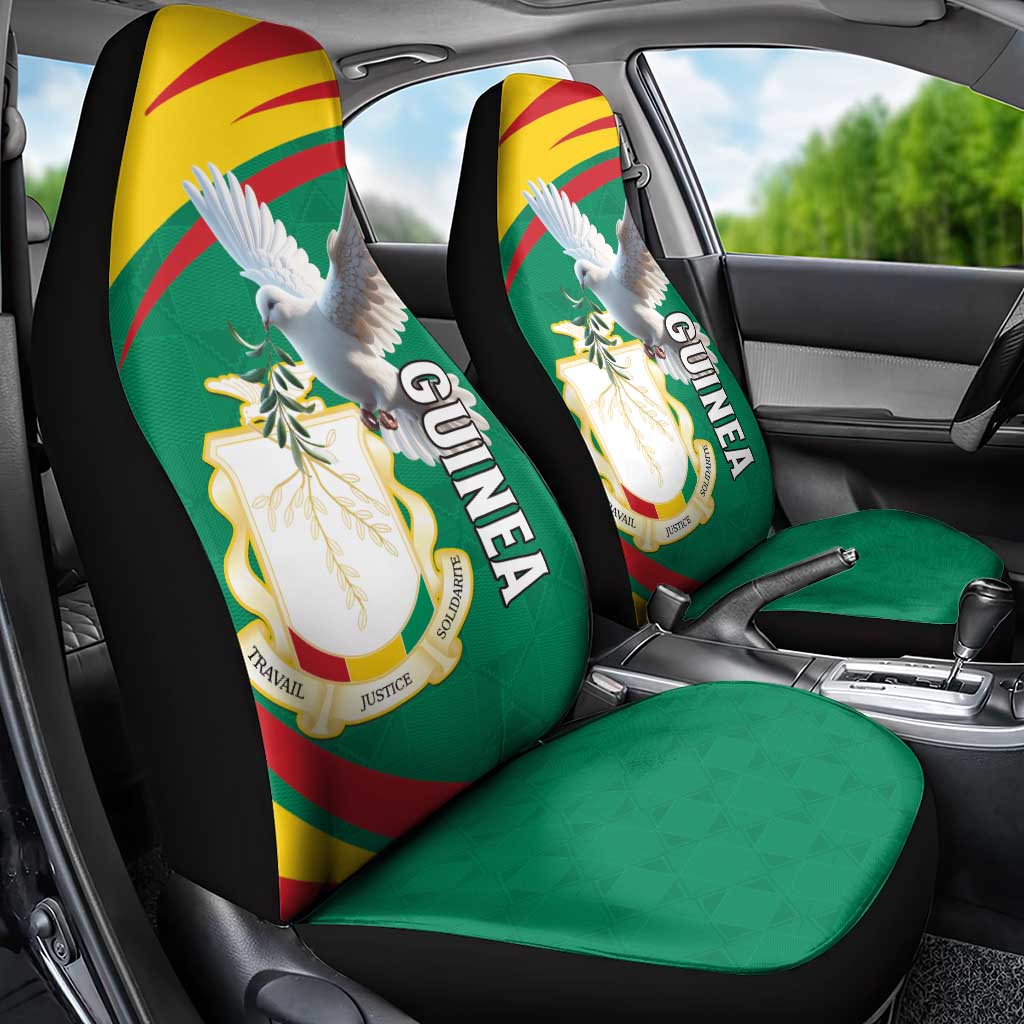 Guinea-Conakry Car Seat Cover Coat Of Arms With Pigeon