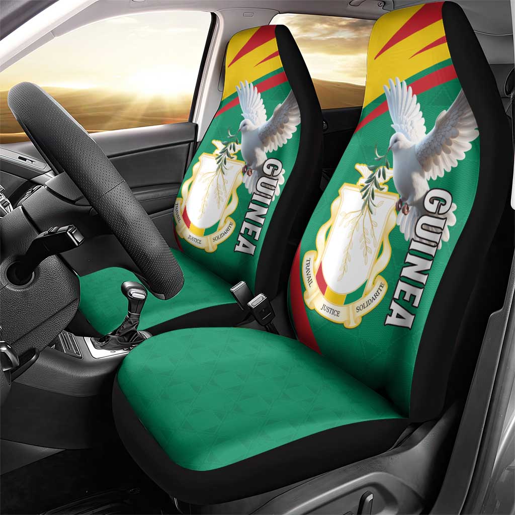 Guinea-Conakry Car Seat Cover Coat Of Arms With Pigeon