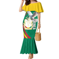 Guinea-Conakry Family Matching Mermaid Dress and Hawaiian Shirt Coat Of Arms With Pigeon