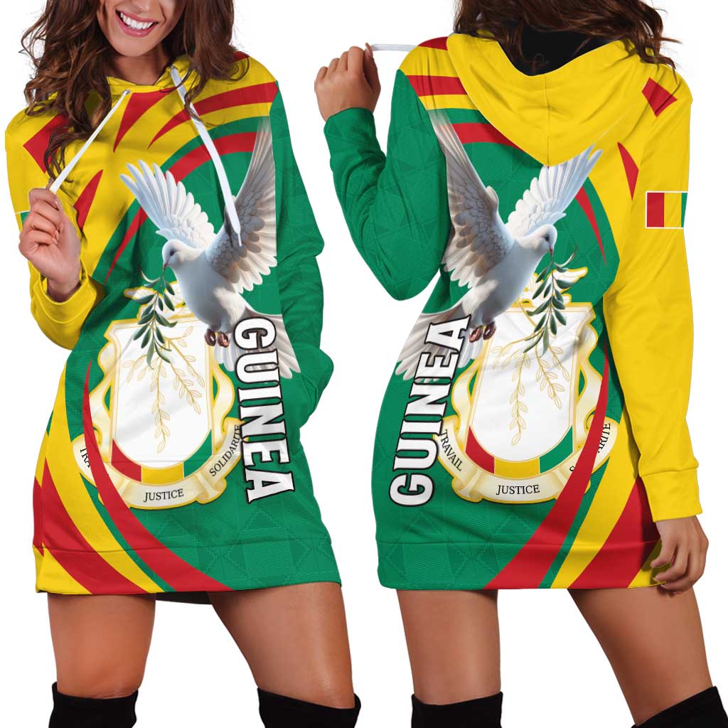 Guinea-Conakry Hoodie Dress Coat Of Arms With Pigeon