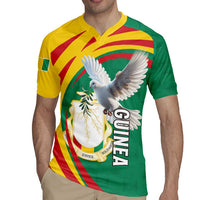 Guinea-Conakry Rugby Jersey Coat Of Arms With Pigeon