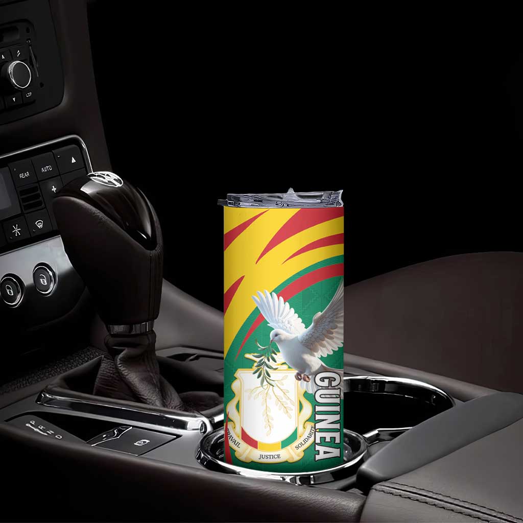 Guinea-Conakry Skinny Tumbler Coat Of Arms With Pigeon