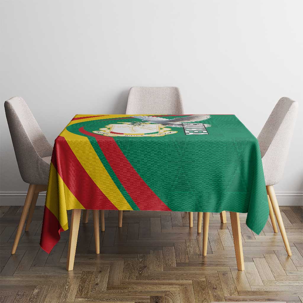 Guinea-Conakry Tablecloth Coat Of Arms With Pigeon