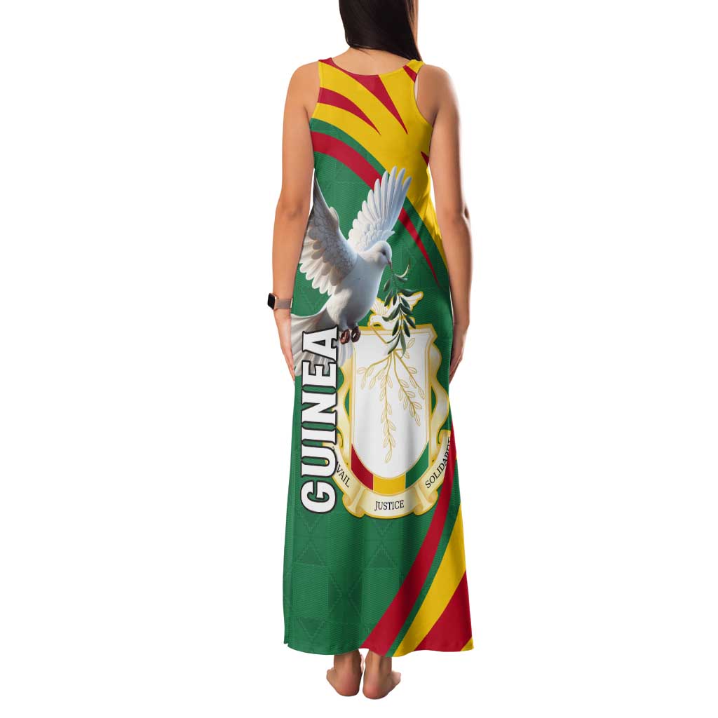 Guinea-Conakry Tank Maxi Dress Coat Of Arms With Pigeon