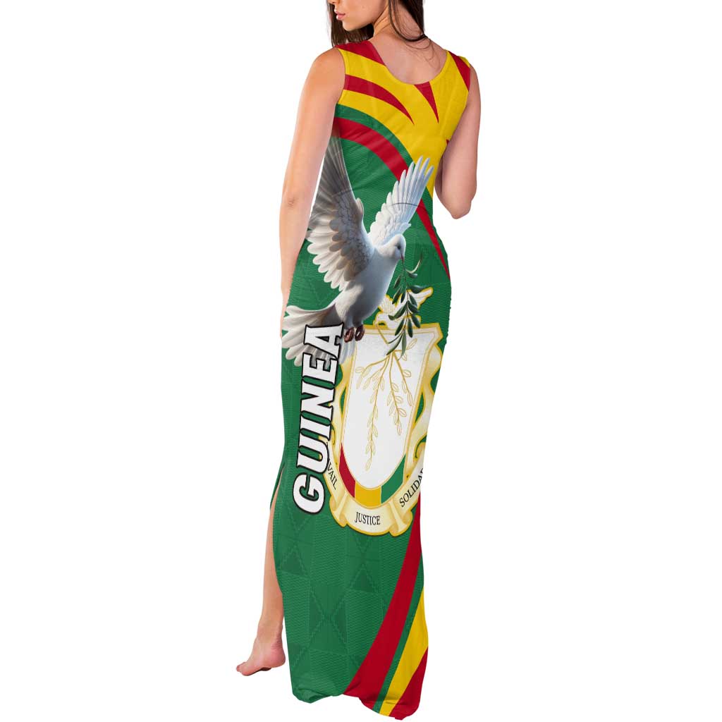 Guinea-Conakry Tank Maxi Dress Coat Of Arms With Pigeon