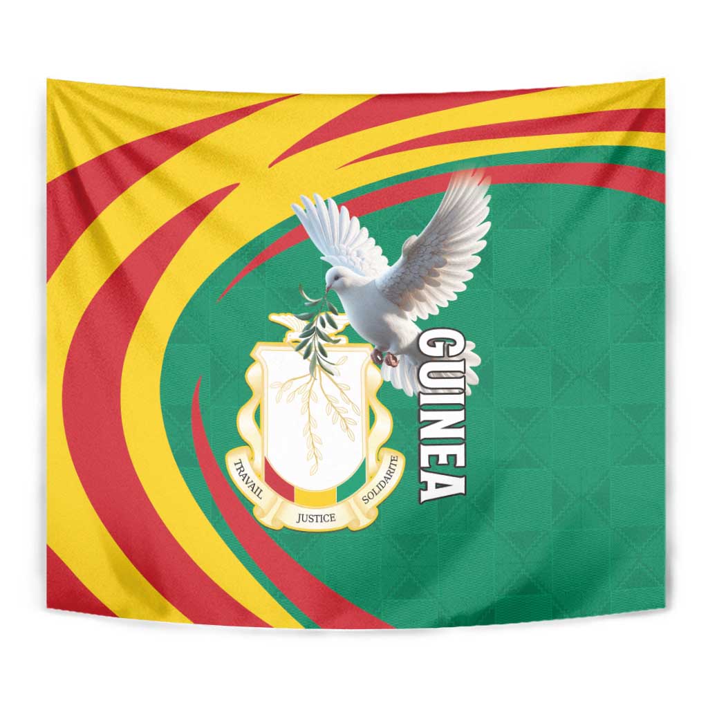 Guinea-Conakry Tapestry Coat Of Arms With Pigeon
