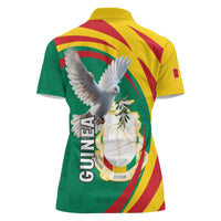 Guinea-Conakry Women Polo Shirt Coat Of Arms With Pigeon