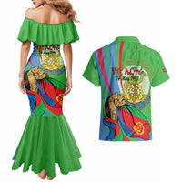 Eritrea Independence Day Couples Matching Mermaid Dress and Hawaiian Shirt 24th May