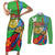 Eritrea Independence Day Couples Matching Short Sleeve Bodycon Dress and Long Sleeve Button Shirt 24th May