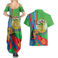 Eritrea Independence Day Couples Matching Summer Maxi Dress and Hawaiian Shirt 24th May