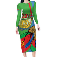 Eritrea Independence Day Family Matching Long Sleeve Bodycon Dress and Hawaiian Shirt 24th May