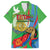 Eritrea Independence Day Family Matching Off The Shoulder Long Sleeve Dress and Hawaiian Shirt 24th May