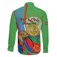 Eritrea Independence Day Family Matching Off The Shoulder Long Sleeve Dress and Hawaiian Shirt 24th May