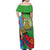 Eritrea Independence Day Family Matching Off Shoulder Maxi Dress and Hawaiian Shirt 24th May