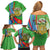 Eritrea Independence Day Family Matching Off Shoulder Short Dress and Hawaiian Shirt 24th May