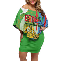 Eritrea Independence Day Family Matching Off Shoulder Short Dress and Hawaiian Shirt 24th May
